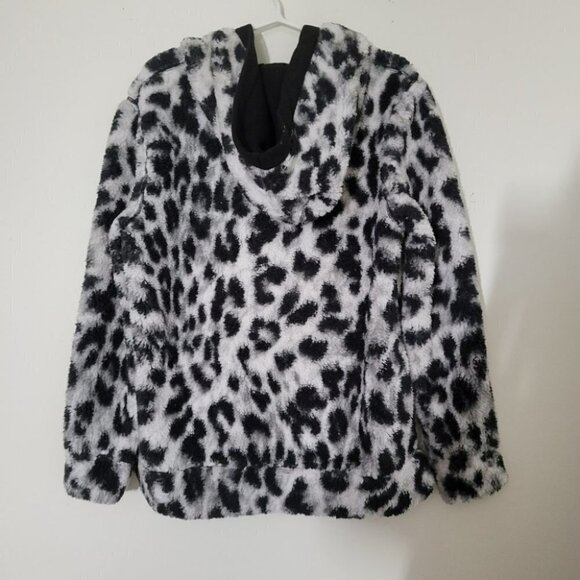 Taverde teddy bear pullover half zip front pockets side, hooded - Picture 6 of 7